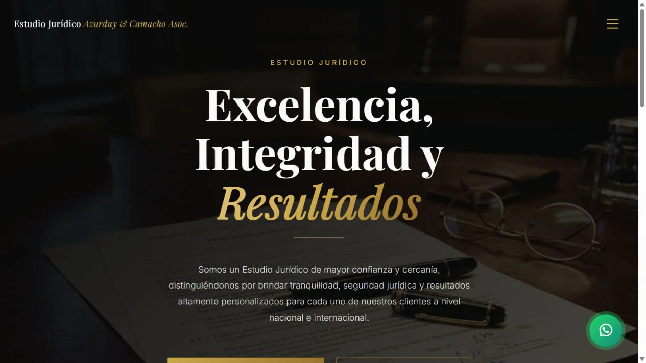 Captura de Estudio Jurídico Azurduy & Camacho Asoc.