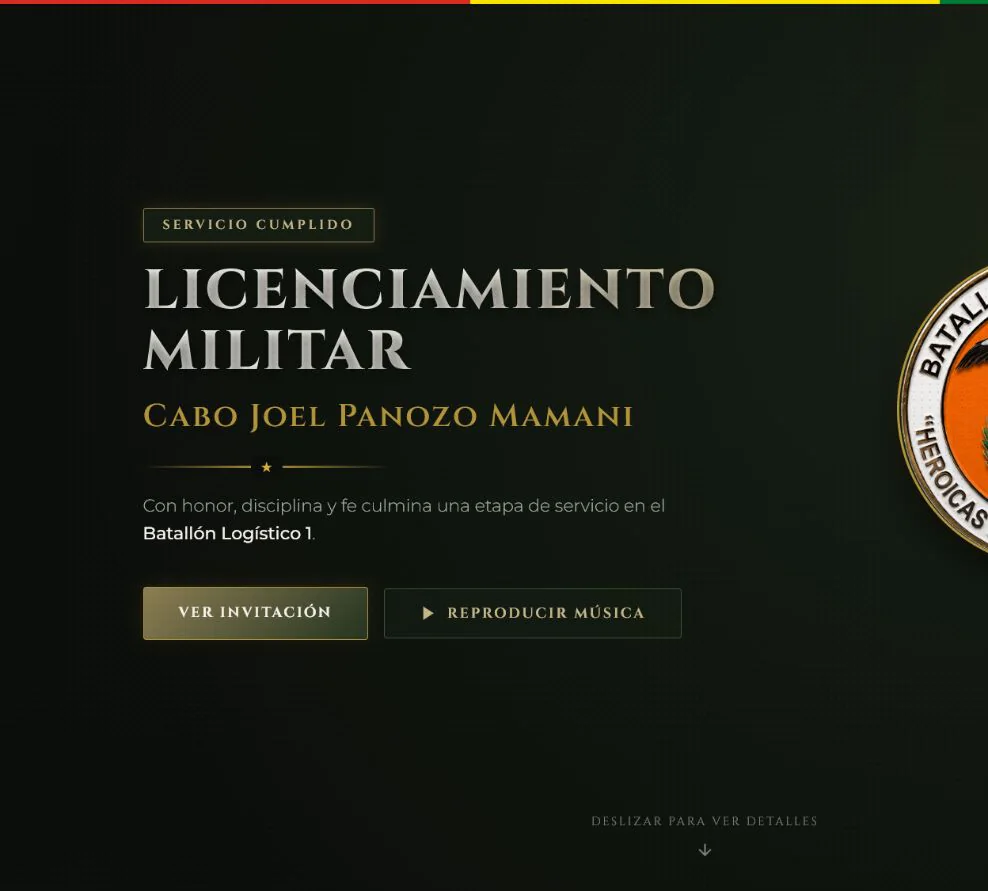 Captura de Licenciamiento Militar - Cabo Joel Panozo Mamani